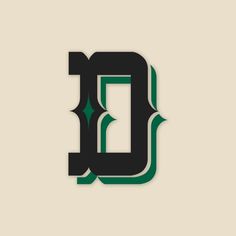 the letter b is made up of green and black letters