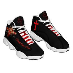 Introducing Jesus Saved My Life Customized Jesus Basketball Shoes: Are you a devoted follower of Jesus Christ who loves the game of basketball? Embrace your faith and passion for the sport with our exclusive Jesus Saved My Life Customized Jesus Basketball Shoes. These extraordinary shoes are not only stylish and comfortable, but they also serve as a powerful expression of your love for Jesus. Specific Details: Our Jesus Saved My Life Customized Jesus Basketball Shoes are meticulously crafted wit Christian Basketball, Jesus Shoes, Jesus Basketball, Christian Shoes, Sport Shoes Design, Tshirt Polo, Shoes For Man, Basketball Shoes For Men, Jordan 13 Shoes