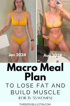 Macro meal plan to lose fat and build muscle for women | If you want to lose fat and build muscle, check out these nutrition tips for women | Boost your metabolism, gain lean muscle, lose fat, and keep it off with this macro plan and learn how to count macros for weight loss #macrosforwomen #howtobuildmuscle #gainmuscle #losefat