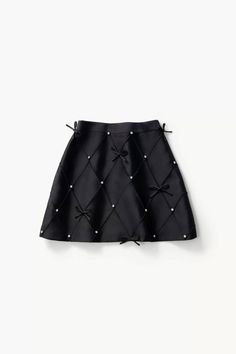 Unique Skirts Design, Skirt With Bow, Skirt Ideas, Strap Skirt, Black Skirts, High Waisted Skirts, Skirt Sewing, Designer Skirts