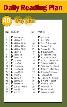 the daily reading plan is shown with numbers and times for each month, including dates