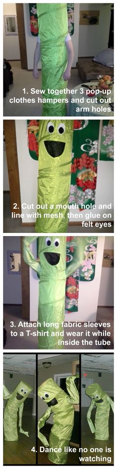 the instructions for how to make an inflatable costume