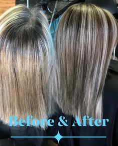 Hair by Marie Mae ❤️ Grey Transition, Haircut Options, Dark Brown Hair With Blonde Highlights, Fine Hair Cuts, Gray Roots, Grey Blending, Grey Hair Journey, Hair Burgundy, Grey Blonde Hair