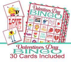 valentine's day printables and cards included