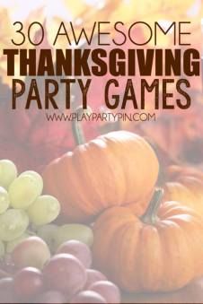 thanksgiving party games with pumpkins and grapes