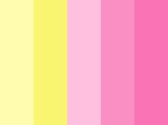 the color palette is pink, yellow, and green in this image it's all different shades