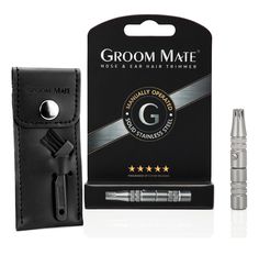 PRICES MAY VARY. The Groom Mate Platinum XL nasal hair trimmer is an iconic grooming tool for both men and woman that is built to last a lifetime...the way things used to be years ago in America. The Platinum XL is a 'thing of beauty'...created out of solid stainless steel...substantial yet compact. A joy to use and friendly to the environment. Backed by a limited lifetime warranty...no questions asked! All Groom Mate branded Platinum XL trimmers are: - Hand Powered - Battery Free - Engineered t Hair Clipper For Men Beard Trimmer Amazon, Nose Hair Trimmer, Hair Due, Ear Hair, Hair Trimmer, Grooming Tools, Leather Pouch, Brush Cleaner, 100 Percent