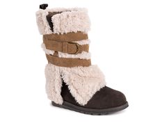 Plush & warm, LUKEES by MUK LUKS® Women's Sigrid Nikki Too Boots blend luxe comfort with fashionable style. A faux suede belt wrap and sweater knit detail put a fun twist on a classic pull-on boot. Wipe with a damp cloth to clean, no bleach, lay flat to dry. Imported. Treaded TPR Sole. 100% Polyester Upper. 100% Polyester Tricot Lining. 100% Polyester Tricot Insole. Memory Foam Insole. Multiple Color Options. Women’s Whole Sizes 6-11. Soft 100% Polyester upper, Pull-on entry, Approx. 1 inch heel Mukluk Boots, Rubber Sole Boots, Suede Belt, Shoe Carnival, Snow Boots Women, Pull On Boots, Winter Boots Women, Boots Women, Sweater Knit