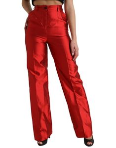 DOLCE & GABBANA Gorgeous brand new with tags, 100% Authentic Dolce & Gabbana high waist wide leg pants. Color: Red Model: High waist pants Zipper closure Logo details Made in Italy Very exclusive and high comfort. Material: 100% Silk Wide Leg Silk Pants, Silk Wide Leg Pants, Italian Elegance, High Waist Wide Leg Pants, High Waist Pants, Dolce E Gabbana, Silk Pants, Pantalon Large, Blazer Outfits