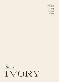 an image of a book cover with the title'l'ivory'in black and white