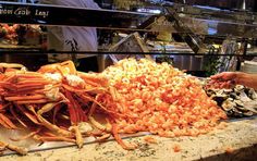 the seafood is prepared and ready to be served at the restaurant or take - out