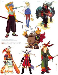 an image of some character designs from the video game naruta shinjiro