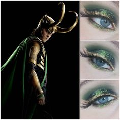 Loki Makeup Female, Marvel Makeup Ideas, Hannigram Comic, Loki Inspired Nails, Loki Inspired Outfit, Loki Nails