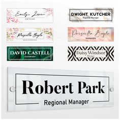 the name labels for robert park regional manager