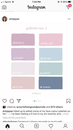 the instagram page on instagram com with different colors and font options for each one