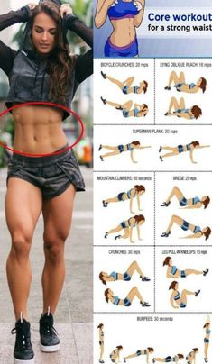 a woman doing the core workout for a strong waist