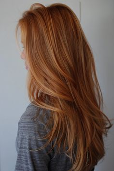 72+ Beautiful Strawberry Blonde Hair Ideas Long Red Hair With Highlights, Natural Redhead To Blonde, Red Hair With Subtle Blonde Highlights, Natural Highlights For Red Hair, Natural Ginger Highlights, Hair Highlights For Red Hair, Redhead Lowlights, Red Hair Natural Looking, Copper Hair Straight