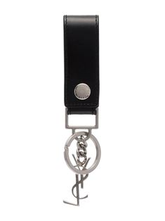 This monogram keyring is the perfect accessory to add a personal touch to your everyday style. Made with 80% calf leather and 20% metal, it's both stylish and durable, ensuring it will last for years to come. Adds a personal touch to your keys or bag Made with high-quality calf leather and metal Durable and long-lasting | Saint Laurent Men's Monogram Keyring in Black | Size UNICA | 5183230SX0E Mens Monogram, Leather Key Holder, Leather Keyring, Type One, Monogrammed Leather, Louis Vuitton Shoulder Bag, Leather Key, Split Ring, Diaper Backpack