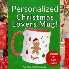 personalized christmas mugs are on sale at all done adulting com and also available for pre - order