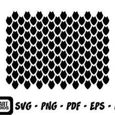 black and white pattern with the words svg - png - ppf - eps