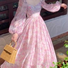 Midi Dress Evening, Vintage Long Sleeve Dress, Pink Long Sleeve Dress, Evening Midi Dress, Dress Woman, Vintage Long Sleeve, Women Long Sleeve Dress