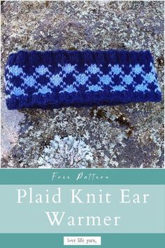 Sophisticated Plaid Knit Ear Warmer (Free Pattern) Quick Knitting Projects, Knit Ear Warmer, Patons Classic Wool, Fair Isle Hat, Work Sweaters, Weekend Crafts, Start Knitting, How To Start Knitting