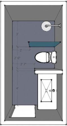 a bathroom with a sink, toilet and shower stall measurements on the wall above it