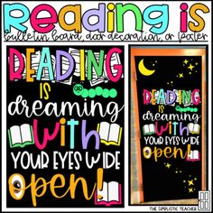 an image of reading is dreaming with your eyes wide open and open bookmarks on the front