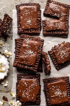 chocolate crackers with sea salt on top