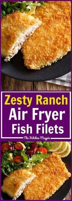 the cover of zesty ranch air fryer fish flies