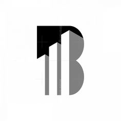 the letter b is made up of black and white letters, which appear to be overlapping