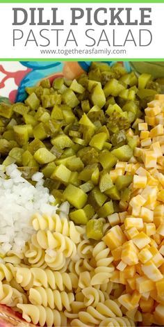 this pasta dish is loaded with diced green peppers, onions, and white rice