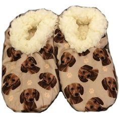 UNIQUE DESIGN: - Soft plush material, very comfortable, the artwork is done by one of the best artists in the country. COMFORT: These cute slippers you've been waiting for! They are made of a plush material. Very durable and comfortable. It's like walking on clouds. Easy to put them on and off. NON SKID BOTTOM: These slippers have a non skid dots on the bottom - easy to move around your home. SIZE: These slippers come fit women's shoe size 5 to 11 MACHINE WASHABLE: Our Comfies Slippers are machi Dog Slippers, Red Dachshund, Fuzzy Slides, Best Slippers, Red Slippers, Ballerina Slippers, Cute Slippers, Dachshund Gifts, Hiking Boots Women