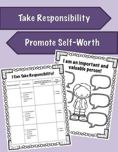 two posters with the words, i can take repositionility and promote self - worth