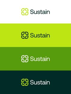 the logo for sustain is shown in green and black colors, with white letters on