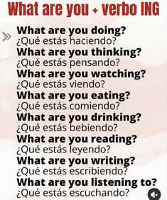 an image of what are you and verbo ing?