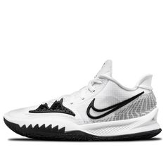 the nike zoom basketball shoe in white and black