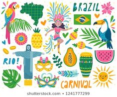 an illustration of the symbols of brazil