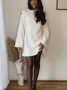 Women Elegant Lace Up Hollow Out Sequin Mini Dresses Sexy Bow Dress 2024 Autumn Winter Long Sleeves White Long Sleeve Mini Dress, Streetwear Dress, Short Dress Styles, Sequin Tee, Party Kleidung, Evening Dresses Short, Backless Mini Dress, Solid Color Dress, Glitter Dress