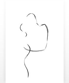 a black and white drawing of a woman's face with her hair blowing in the wind