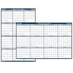 two calendars with the holidays in blue and white, each showing different dates for each month