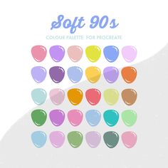 the color palette for soft 90's