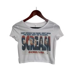 This faded distressed Scream crop top is perfect to dress up or wear casual. The image is sublimated onto the material making the top buttery soft! **This crop top is fitted and runs slightly on the smaller side.** Fabrication: 52% Airlume combed and ring-spun cotton 48% poly Scream Horror Crop Top, Scary Movie Tops for Women, Retro Vintage Spooky Top, Boho Stylish Tops, Summer Tops, Horror Movie Fan Gift, Scream Crop Top, Halloween Crop Top, Vintage Spooky Crop Top, Retro Horror Crop Top, Boho Halloween Crop Top, Vintage Spooky, Retro Horror, Movie Tees, Scary Movie, Vintage Crop Tops, Swaggy Outfits, Top Vintage, Dream Clothes