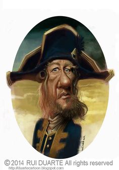 a painting of a man wearing a pirate hat