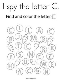 i spy the letter a find and color the letter a worksheet for kids