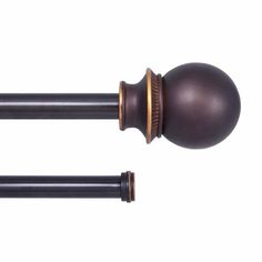 an image of a set of black and gold door knobs on a white background