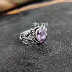 Welcome to Jssilverjewel Purple Amethyst Ring, Handmade Silver Ring, Natural Gemstone Ring, Gift For Her, Women Amethyst Jewelry, Promise Ring, Christmas Gift, Anniversary Gift, Birthstone Ring Special Sale For :- Anniversary Gift, New Year Gift, Valentine Gift, gift for her Special Offer For you :- 1) If You Buy Any 6 Cuff Bangle/Pendants/Rings/Earning From My Shop Then You Get 2 Cuff Bangle/Pendants/Rings/Earning Of Your Choice Absolutely Free. 2) If You Want To Buy BULK QUANTITY Product From Handmade Silver Ring, Purple Amethyst Ring, Natural Gemstone Ring, Gemstone Jewelry Handmade, Amethyst Jewelry, Oxidised Jewellery, Silver Rings Handmade, Unisex Jewelry, Pendant Rings