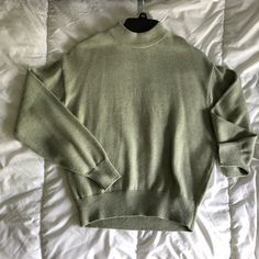 Absolutely Beautiful Sweater! Never Worn! Super Soft And Thick Material. Pale Mint Green Color. Fits Perfect; Not Tight Around Waist Or Bust But Fitting Sleeve Cuffs And Waist And Neck. Hugs The Neck, Isn’t Loose Fitting There. Perfect Condition. Pale Mint Green, Color Fits, Mint Green Color, Beautiful Sweater, Sweaters Crewneck, Green Color, Mint Green, Green Colors, Knit Sweater