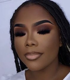 Client Makeup, Black Smokey Eye Makeup, Trending Makeup, Dewy Makeup Look, Shimmer Eye Makeup, Brown Girls Makeup, Nose Makeup