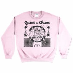 The noise can be loud. It can't be shut down but it can be quieted. You must protect your mind if you want to help others. Quiet the chaos. Cheap Streetwear, Happy Shop, L And Light, Help Others, Long Torso, The Chaos, Unisex Sweatshirt, Snug Fit, You Must